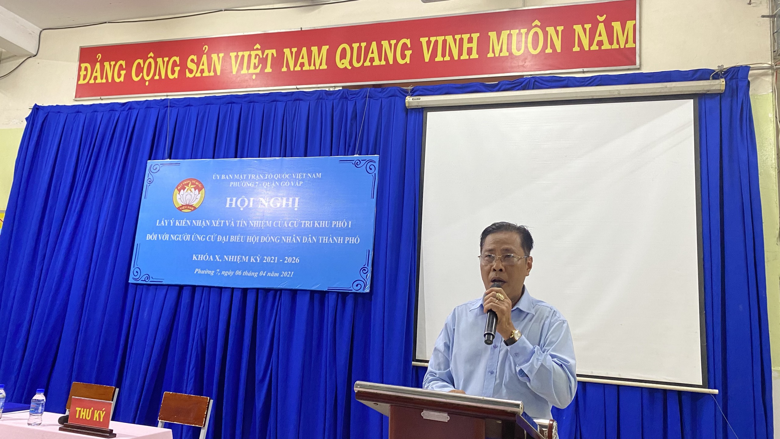 Ông Lê Tấn Quốc - Chủ tịch UBMTTQ Việt Nam phường